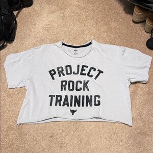 Under Armour cropped Project Rock Tee size L